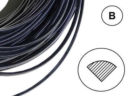 Сварочный пруток ПЭВД черный (профиль В) Сварочный пруток ПЭВД черный (профиль В)