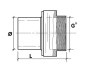 Переход ПЭ/ЛАТУНЬ PN16 SDR11 PE100 D63X2 Переход ПЭ/ЛАТУНЬ PN16 SDR11 PE100 D63X2